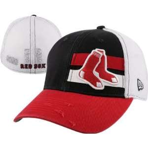   Sox Stretch Fit Hat New Era 39THIRTY Double Stripe Trucker Mesh Hat