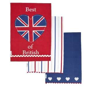  Sabichi Best Of British Tea Towels, 3 Pack Kitchen 