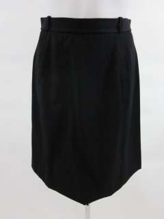 NORMAN TODD Black Wool Straight Skirt Sz 11 / 12  