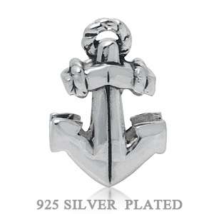 925 Silver Plated ANCHOR European Charm Bead b39  