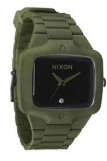 Nixon Rubber Player A1391042 Matte Black/ Surplus Mens Silicone Watch 