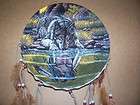 DECORATIVE POW WOW INDIAN DRUM  REFLECTIONS (NEW) 9 X 2.5