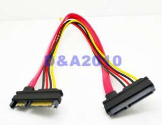 Male to Female 7+15 Pin Serial ATA SATA Data power combo extension 
