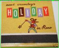 Matchbook Newt Crumleys Holiday in Reno Matches  