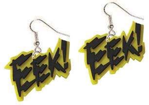 Funky Punk EEK! EARRINGS Mardi Gras Teacher Emo Jewelry  