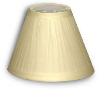 CANDLE LAMP CHANDELIER SHADES  CLIP ON BULB  IVORY PLEATED FABRIC 