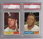 WILLIE MAYS 1961 Topps baseball PSA 6 EX MT #150