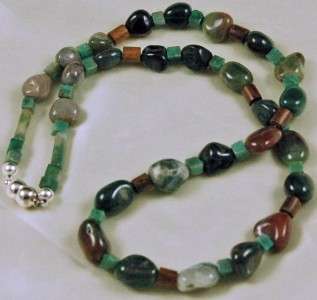   , AFRICAN JADE, MAGNETIC CLASP NECKLACE by The Emerald Egret  