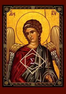 Christian Byzantine Icon Angel of the Lord Wood  
