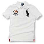 RALPH LAUREN U.E.A Crossed Flags Country polo shirt 8 16 years
