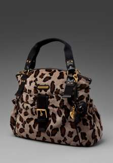 JUICY COUTURE Leopard Velour Tote Bag in Heather Croissant at Revolve 