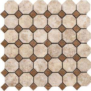   12 In. X 12 In. Porcelain Octagon Mesh Mounted Mosaic Tile UHA7 at The