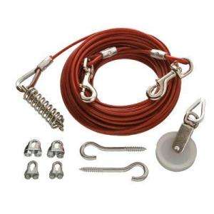   Bolt 75 ft. Adjustable Wire Rope Dog Run Kit 13080 at The Home Depot