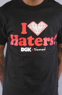 dgk the dgk x diamond haters tee in black limited edition $ 23 00 