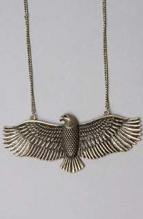 Accessories Boutique The Soaring Eagle Necklace in Gold  Karmaloop 