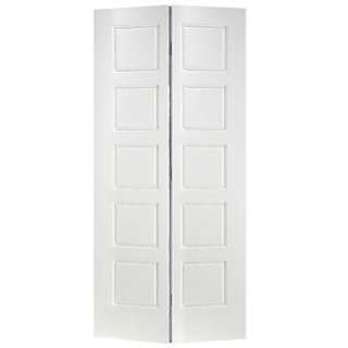   80 in. White 5 Panel Interior Bi Fold Door 10683 at The Home Depot