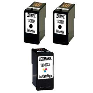 Black 1 Color Ink Cartridges For Lexmark 32 33 X5270  