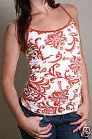 Roxy motif hawaii floral shirt tank top shirt XL NWT  