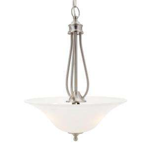 Commercial Electric Brushed Nickel 3 Light Pendant EFG8913L 2 at The 