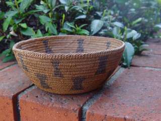 Paiute Indian Basketry Bowl with Hourglass Motif c.1900  