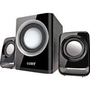 Coby 50 Watt Multimedia Speaker System With Amplified Subwoofer at 