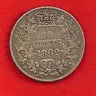 NF 4) NEW BRUNSWICK 1862 20 CENTS SILVER F+ CLEANED