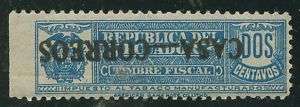ECUADOR Stamp Revenue w/Inverted Ovrp Mint Hinged VF  