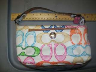 Spring Colors Authentic Coach Purse Small Hand Bag Nice Condition 