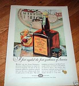 1937 Mount Vernon Whiskey Ad Washingtons Plantation  