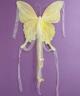 DECORATE CREPE PAPER 26 DELICATE PASTEL RIBBONED BUTTERFLIES FOR WALL 