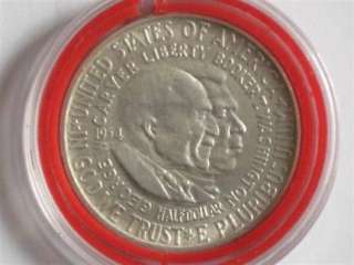 USA   Half Dollar Silbergedenkmünze 1954, Washington Carver, vz+ in 