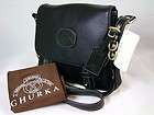   NWT Ghurka Messenger Bag All Leather Black Flap Crossbody Shoulder Bag