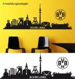  Borussia Dortmund Wandtattoo Skyline Echte Liebe (120 x 
