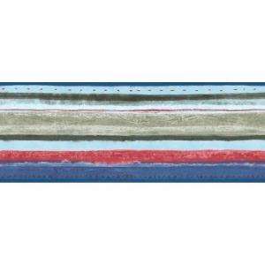 The Wallpaper Company 8 in x 10 in Mid Tone Multicolored Stripe Border 