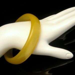 Vintage LUCITE MOONGLOW Statement Bangle Bracelet Butterscotch Large 8 