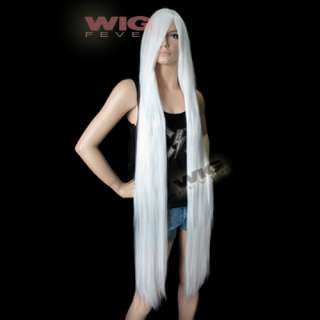 Super Long White Straight Hair Wig 5236  