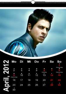 Shahrukh Khan Calender 2012   A4 Hochformat, 13 pages, colored / NEW 