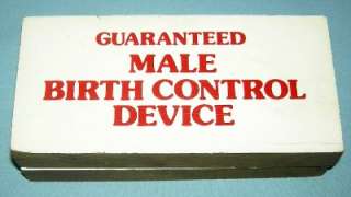 Vintage Guaranteed Male Birth Control Device 1976 Gag  