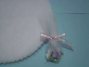 100 WHITE Tulle Round Circle Circles Wedding Favor  