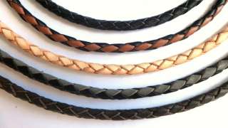 3mm Braided Leather Necklace Gold Tone u pick length  