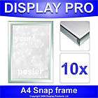 A4 SNAP FRAMES CLIP POSTER MENU HOLDERS WALL LEAFLE