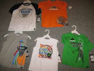 Adidas Boys T Shirts Sz. 2T, 3T & 4 , All Colors,styles,NWT  