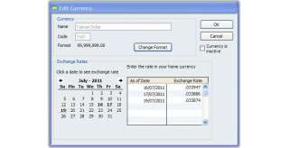 current exchange rates automatically. You can find past exchange rates 