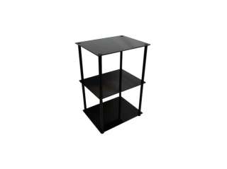 Midnight Classic Glass 3 Tier End Table (Black) 095285410118  