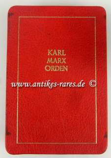 Orginal DDR Karl Marx Orden 333 mit Urkunde, IS 333 und Etui von 1984 