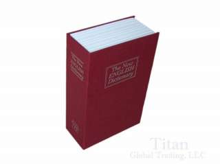 Dictionary Secret Book Hidden Safe With Key Lock Book Safe In Red 