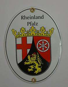 Schild Rheinland Pfalz Emailschild Emailleschild Emaille Blech Deko 