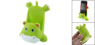 Mobile Phone Green Plastic Cartoon Hippo Shape Stand Holder  