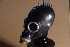 LATEX Haube Stachel Maske Gothic Gas Mask Punk Xs sM  