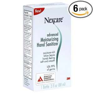 3M Nexcare Advanced Moisturizing Hand Sanitizer, 3 Ounces (Pack of 6)